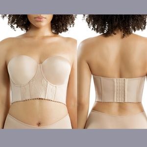 NWT Parfait [ 44D US ] Elissa Underwire Strapless‎ Bustier Bra in Nude